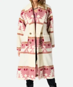 Yellowstone Beth Dutton Printed Pink Coat