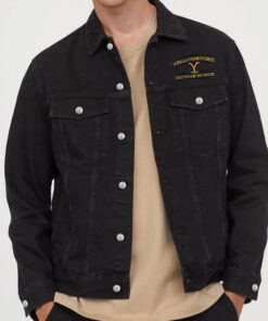 Yellowstone Dutton Ranch Black Denim Jacket