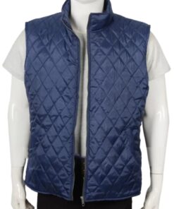 John Dutton Blue Quilted Vest