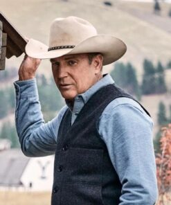 John Dutton Grey Wool Vest