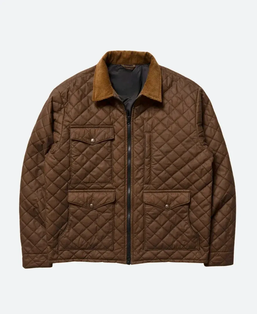 John Dutton Yellowstone Season 4 Quilted Cotton Jacket