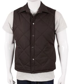 John Dutton Brown Quilted Vest