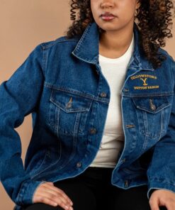 Yellowstone Dutton Ranch Logo Denim Jacket