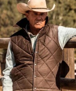 John Dutton Brown Quilted Vest