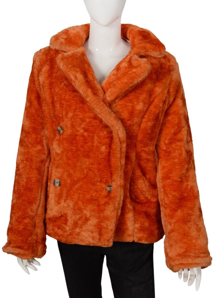 Beth Dutton Fur Orange Coat