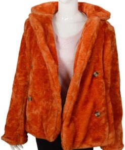 Beth Dutton Fur Orange Coat