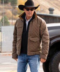John Dutton Yellowstone Season 4 Quilted Jacket