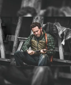 Rip Wheeler Green Quilted Vest