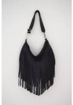 Beth Dutton Black Fringe Leather Purse