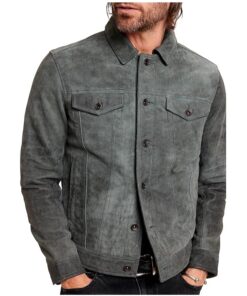 Yellowstone Jamie Dutton Suede Leather Trucker Jacket