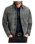 Yellowstone Jamie Dutton Suede Leather Trucker Jacket