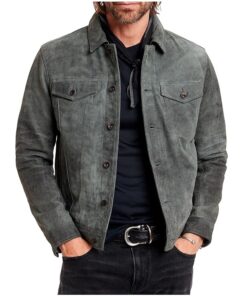 Yellowstone Jamie Dutton Suede Leather Trucker Jacket