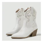 Womens Embroidered Western Cowboy Ankle Boots